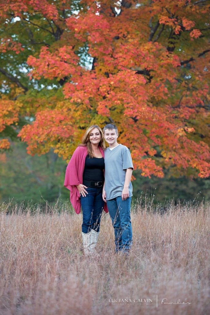 Fall family portrait in Walpole MA
