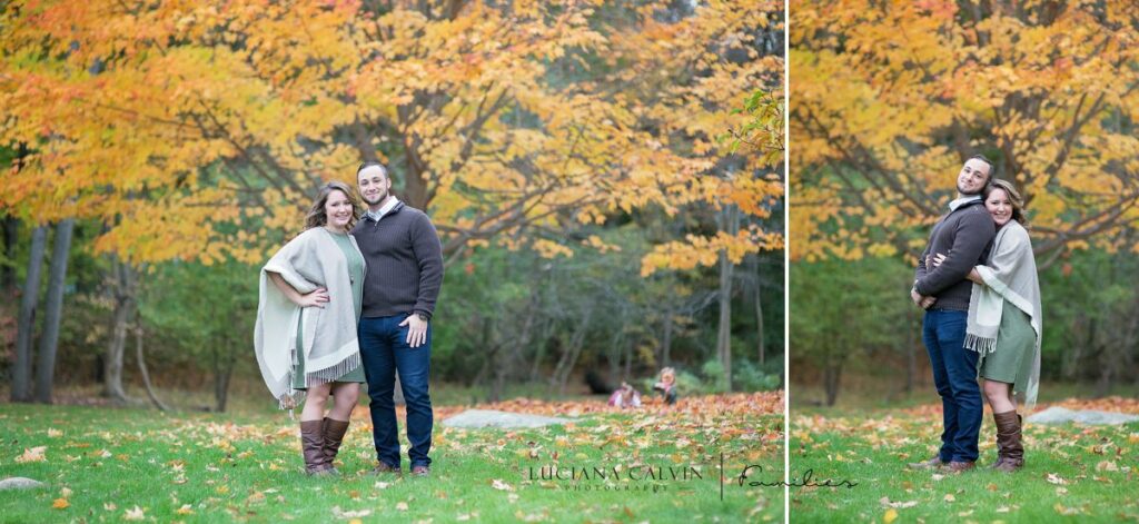 Family fall portrait with two little girls