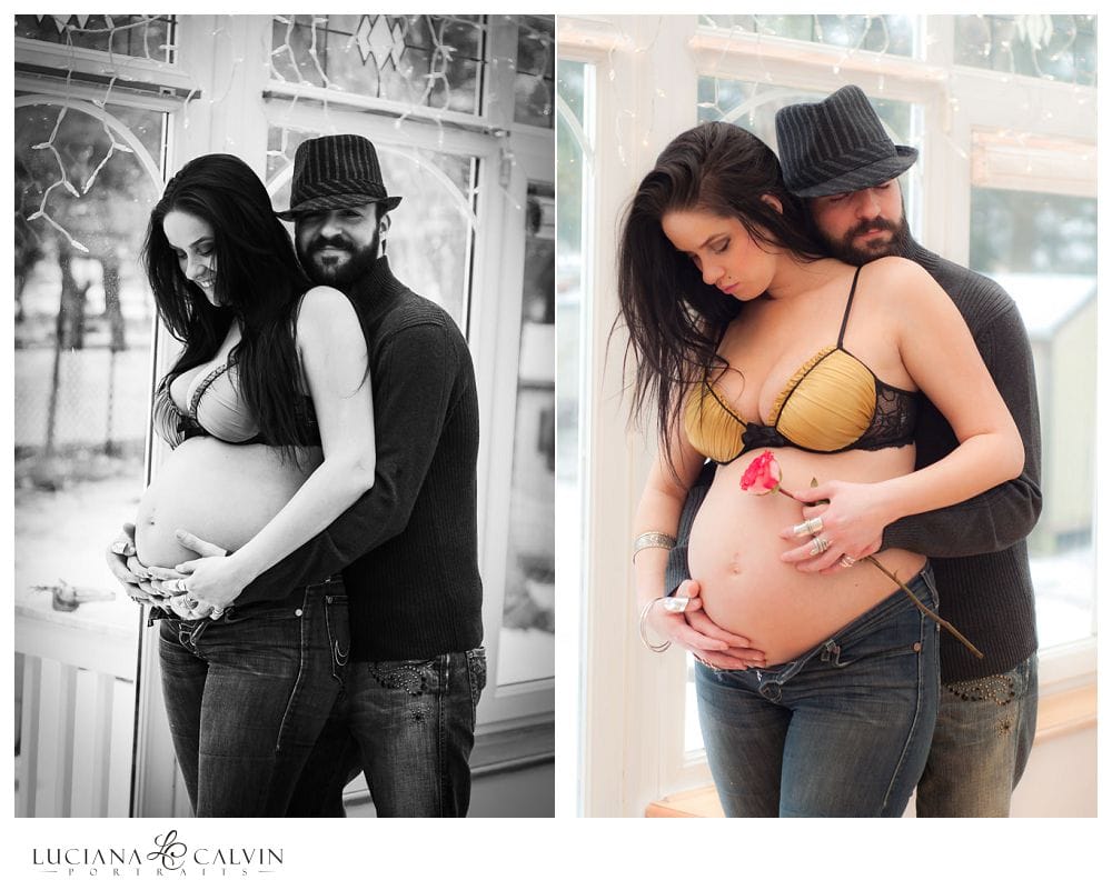 pregnant woman with  husband