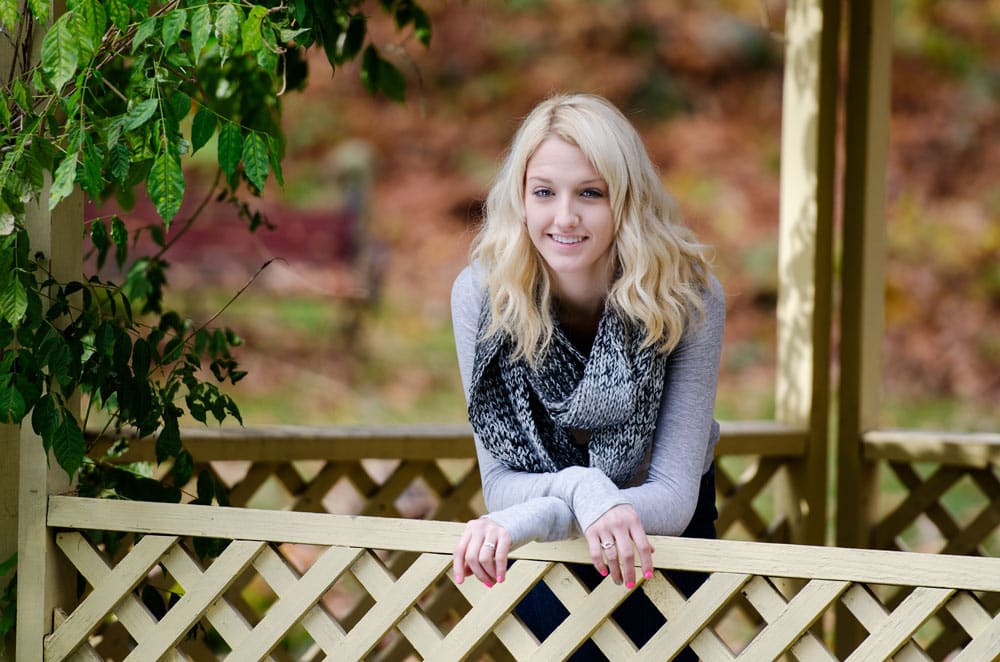 Teen on a gazebo