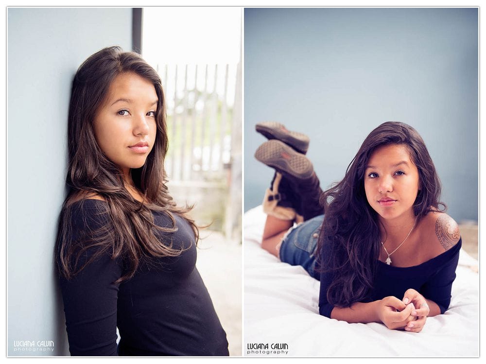 Teen posing for photos