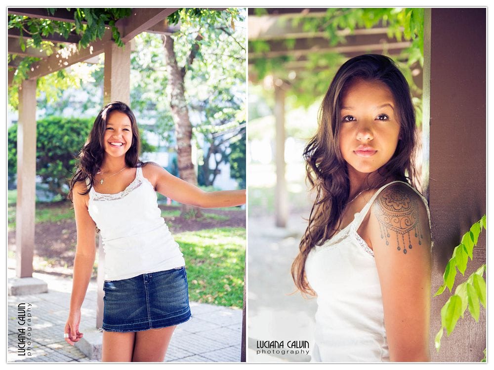 Teen posing for photos