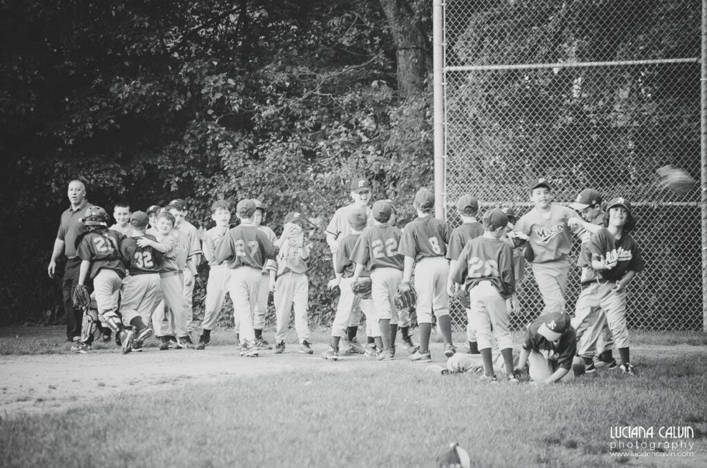 boy on baseball game