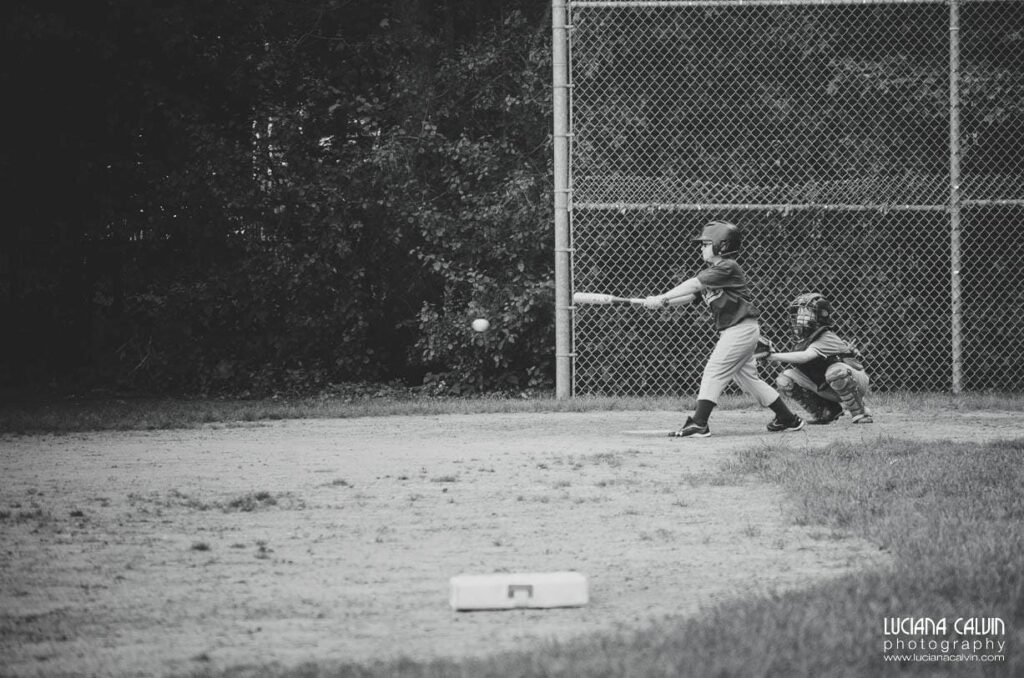 boy on baseball game