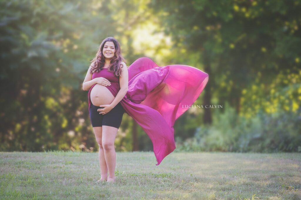 Future mother hold pregnant belly