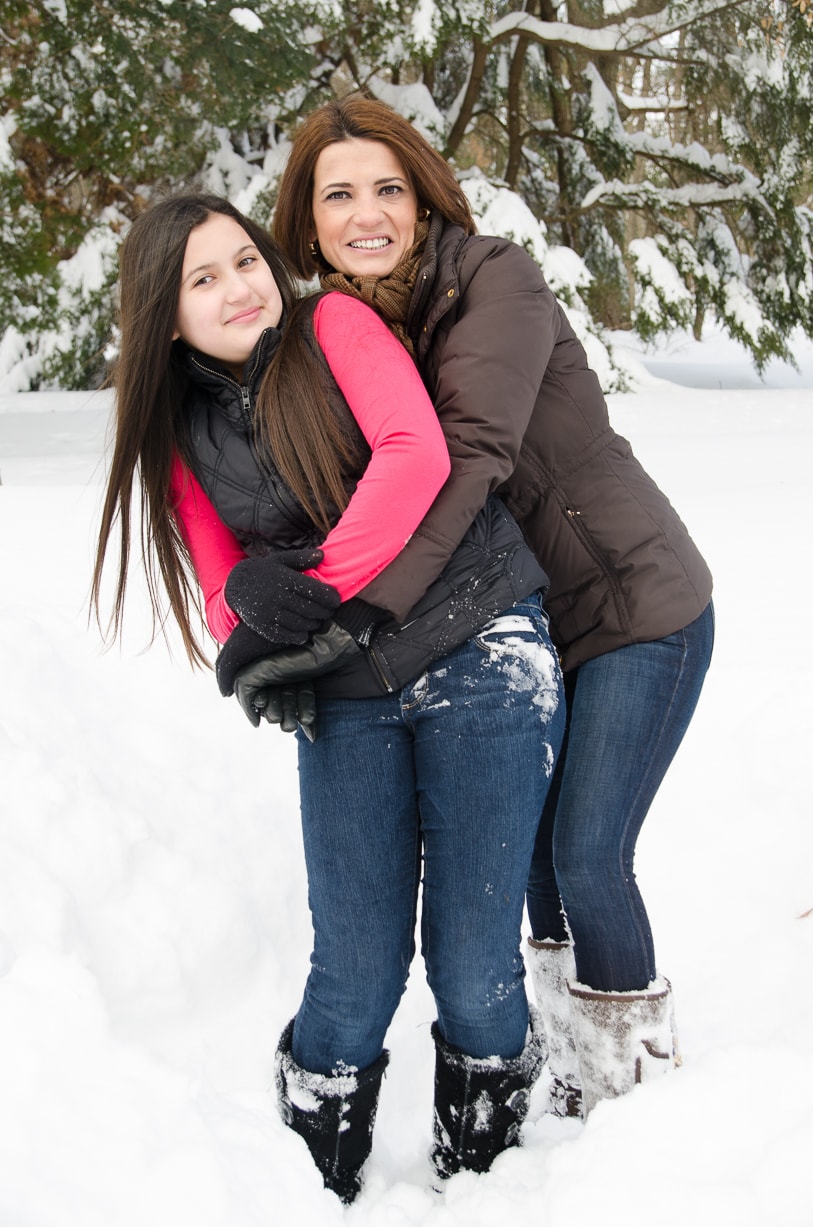 mother and daughter family portrait