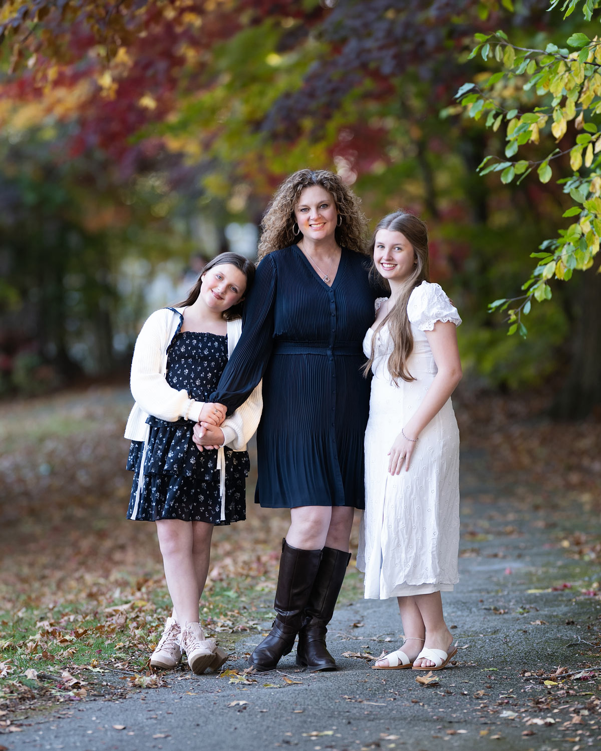 5. Mother and children during fine art portrait session in Chelmsford MA